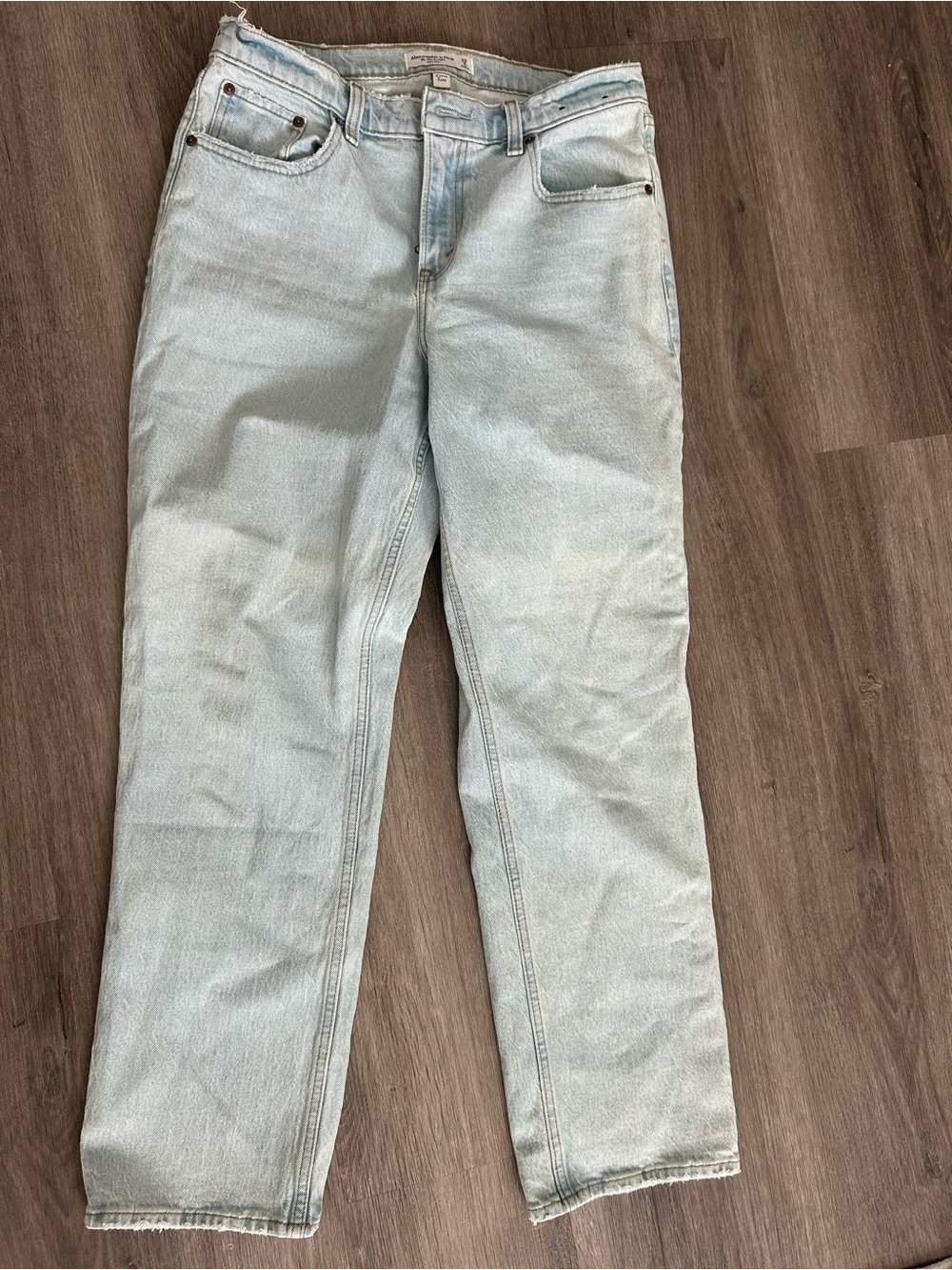 Abercrombie & Fitch Light Blue Straight-Leg Jeans